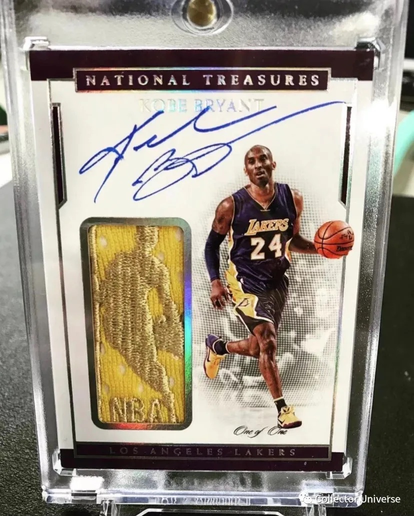 科比 National Treasures Logoman 签字卡 1/1 实卡上手照